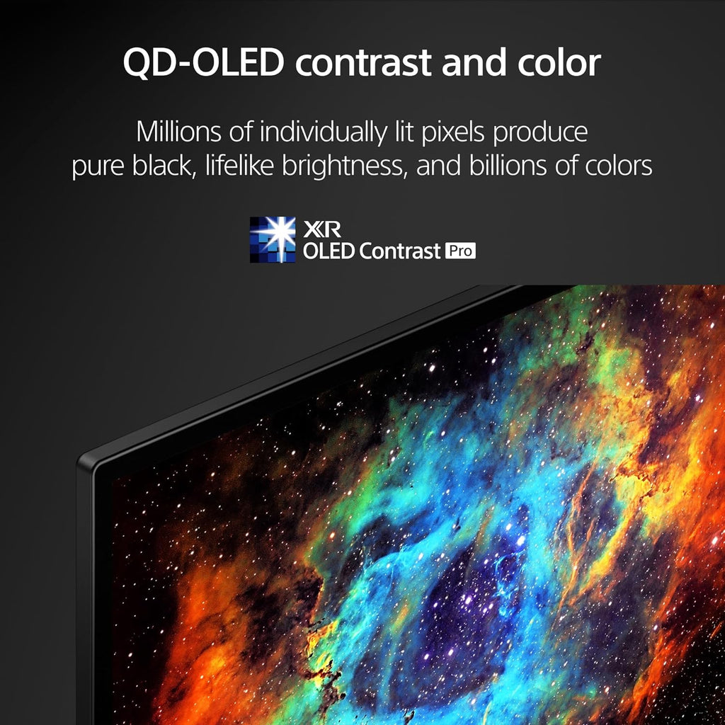 Sony QD-OLED 77 inch BRAVIA XR A95L Series 4K Ultra HD TV: Smart Google TV with Dolby Vision HDR and Exclusive Gaming Features for The PlayStation® 5 XR77A95L- Latest Model,Black