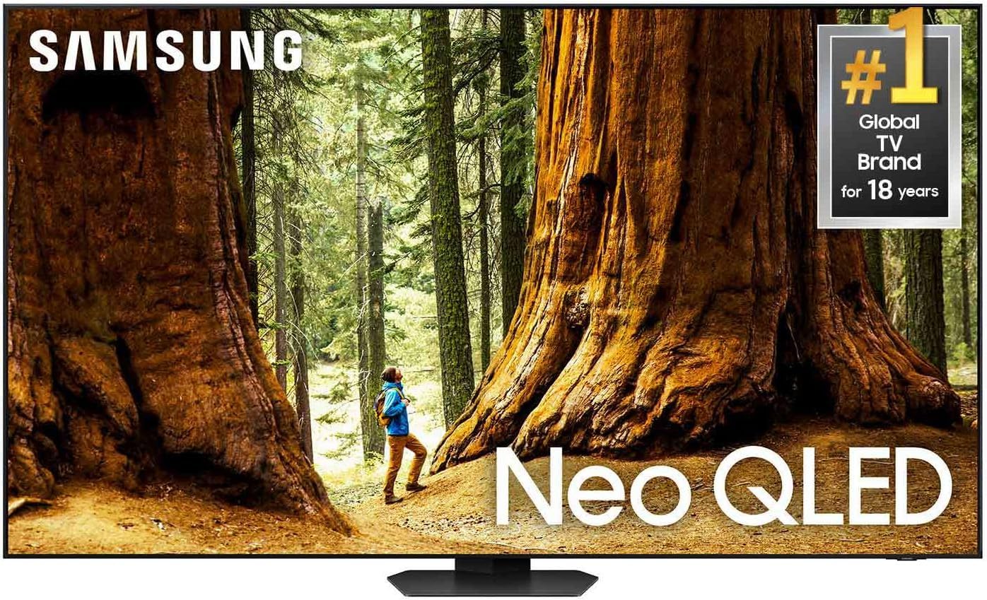 Samsung QN98QN90DAFXZA 98 Inch Neo QLED TV with 4K AI Upscaling and an Austere 5S-PS4-US1 4-Outlet Power with Omniport USB (2024)