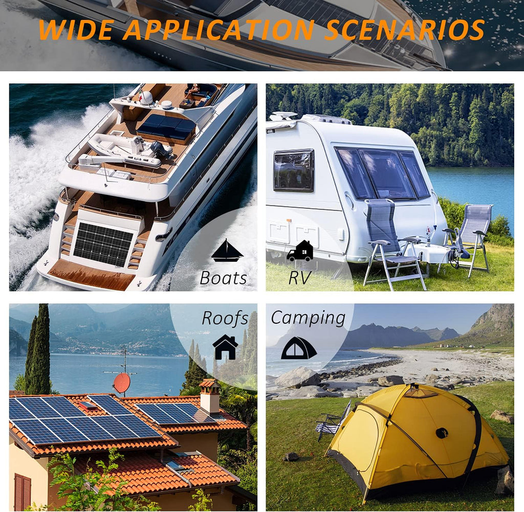 600W Wind Solar Kit Off Grid System 12V Battery Charger :2X 100W ETFE Flexible Mono Solar Panel + 400W Wind Turbine Generator + Solar Wind Hybrid Charge Controller + 1500W Inverter Peak 3000W