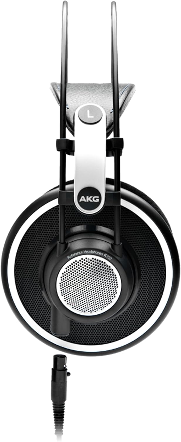 AKG Pro Audio 2458X00190 (K702) Over-Ear, Open-Back, Flat-Wire, Reference Studio Headphones,Black