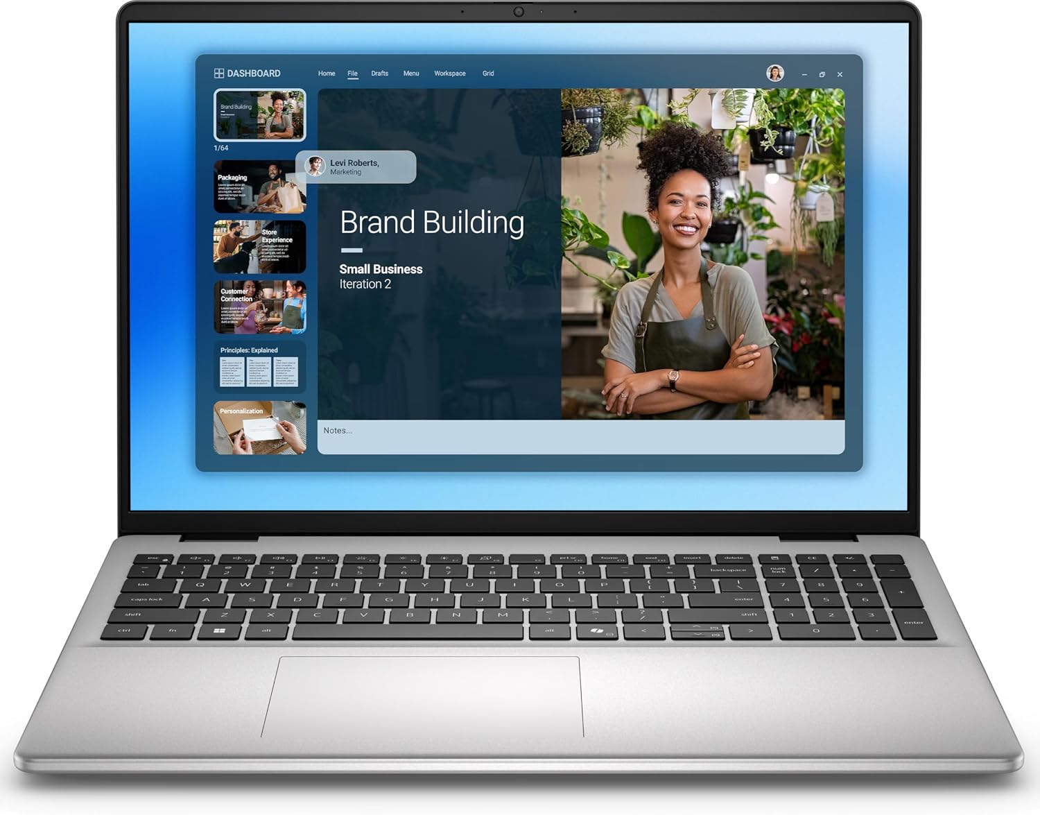 Dell 2025 Personal Laptop | 16 DC | 16' 1920x1200 Touch IPS | Intel 10-Core 5 120U | Intel Graphics | 8GB DDR5 | 512GB SSD | Win11 Home | Wi-Fi 6E - BT 5.2 - Backlit KB - 1080p Camera - Silver