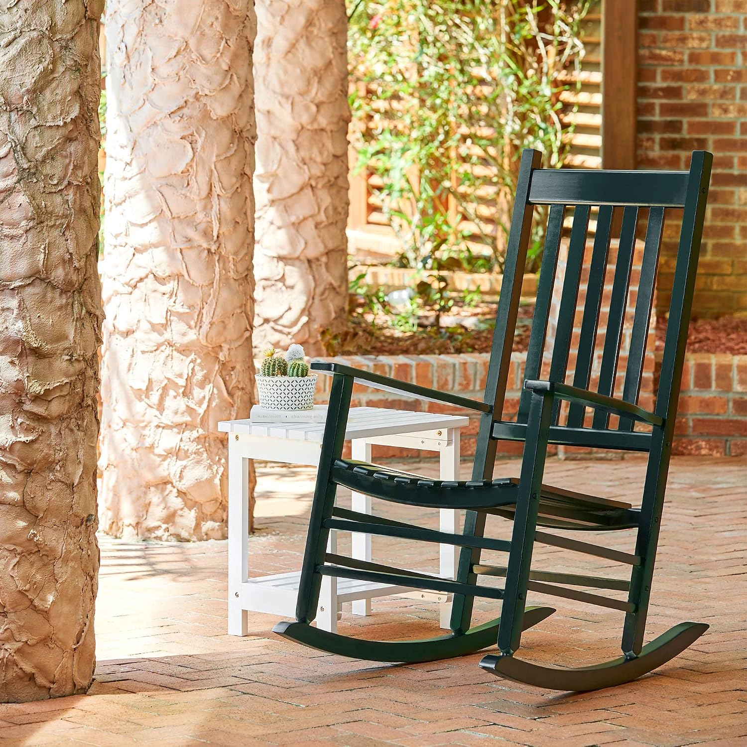 Shine Company Vermont Porch Rockers – Dark Green (Set of 2)