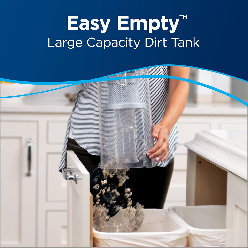 Bissell CleanView Bagless Vacuum, Powerful Multi Cyclonic System, Large Capacity Dirt Tank, Specialized Pet Tools, Easy Empty Red