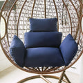 HUHJYUGE Egg Chair Cushion Replacement, Hanging Chair Cushion Only, Swing Cushion Outdoor, with Headrest, Zipper, Detachable, Skin-Friendly, Comfy, for Patio Garden