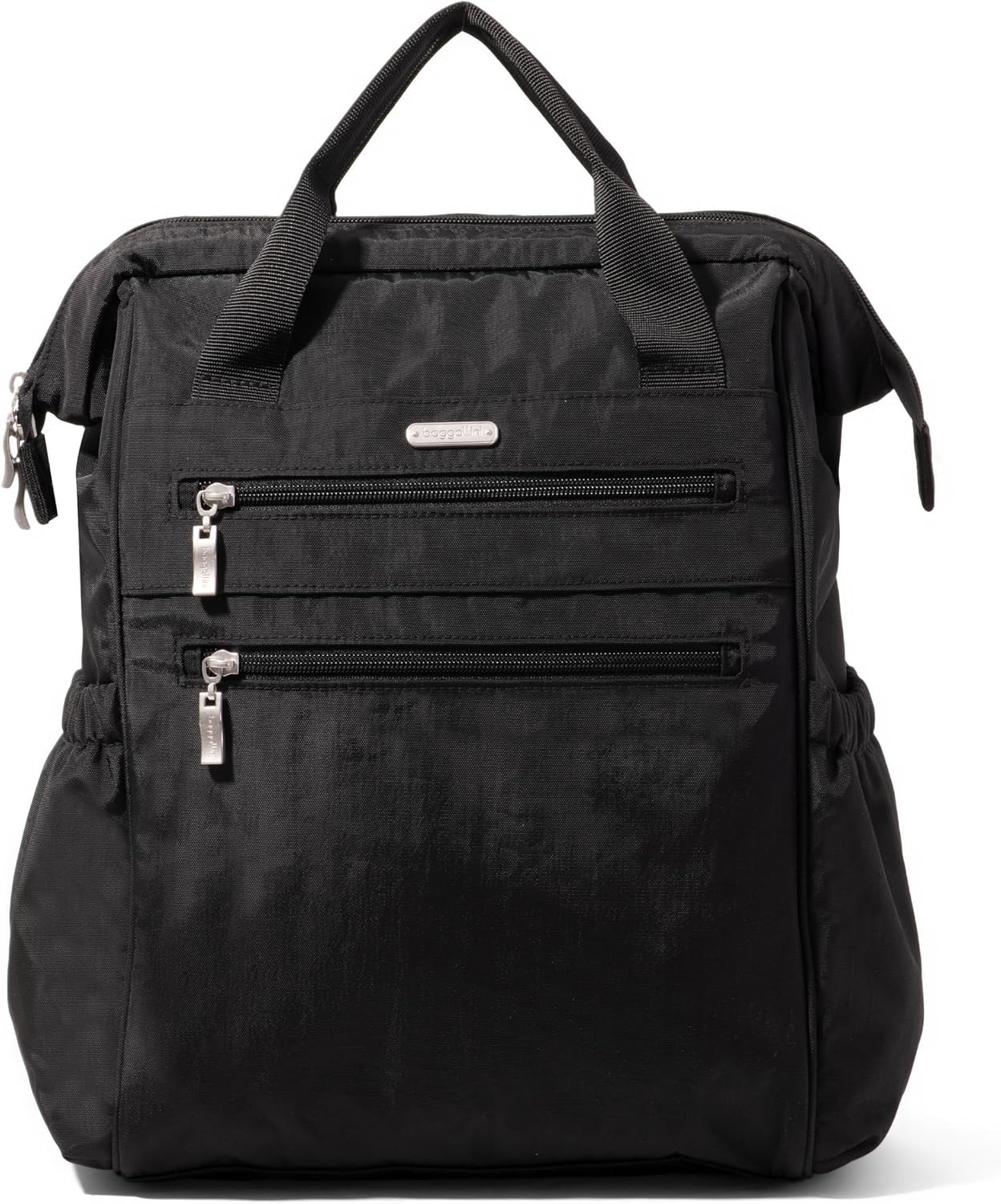 Baggallini City Scape Backpack - 15'x11' Lightweight Work Travel Bag w/Luggage Sleeve & RFID