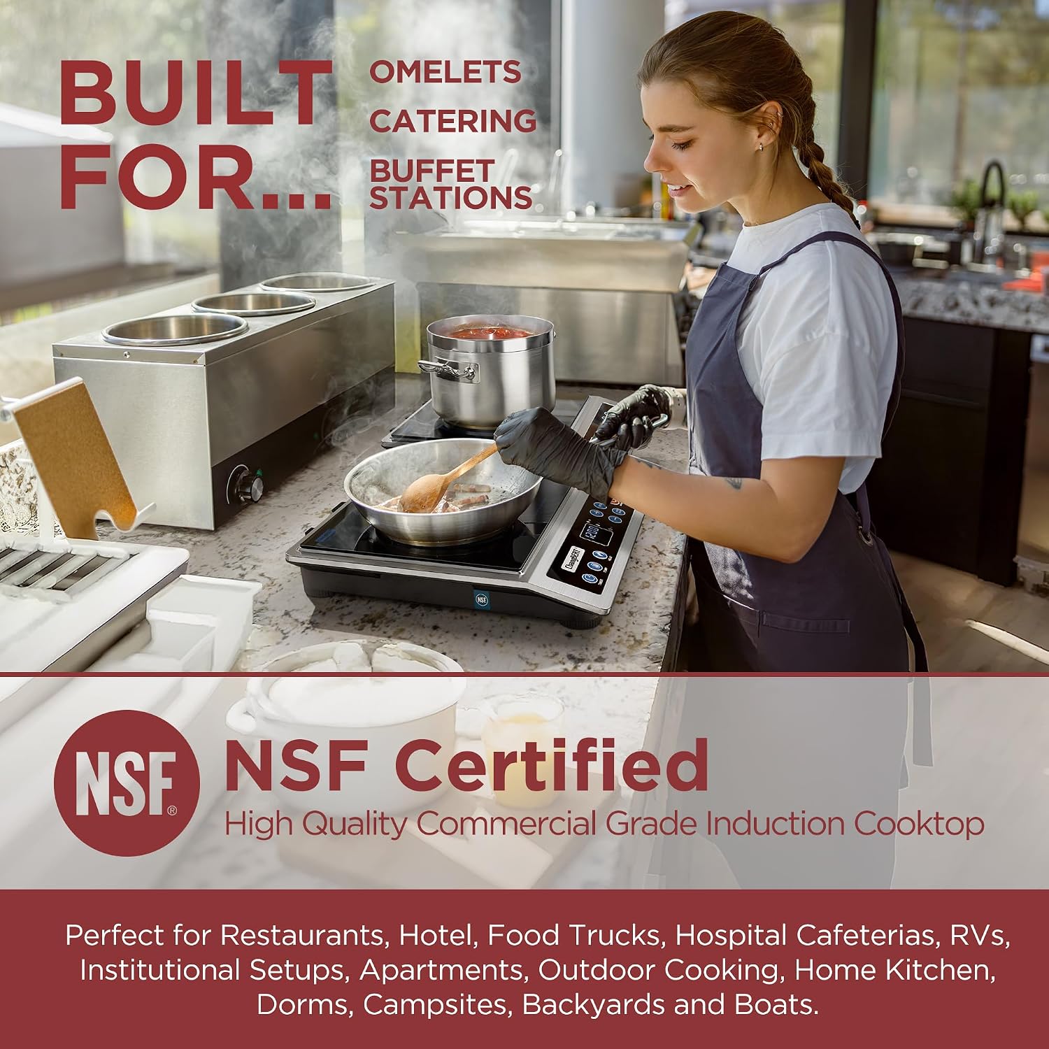 ChangBERT Portable Induction Cooktop & nduction Cooktop NSF Certified Professional Chef Edition Stove