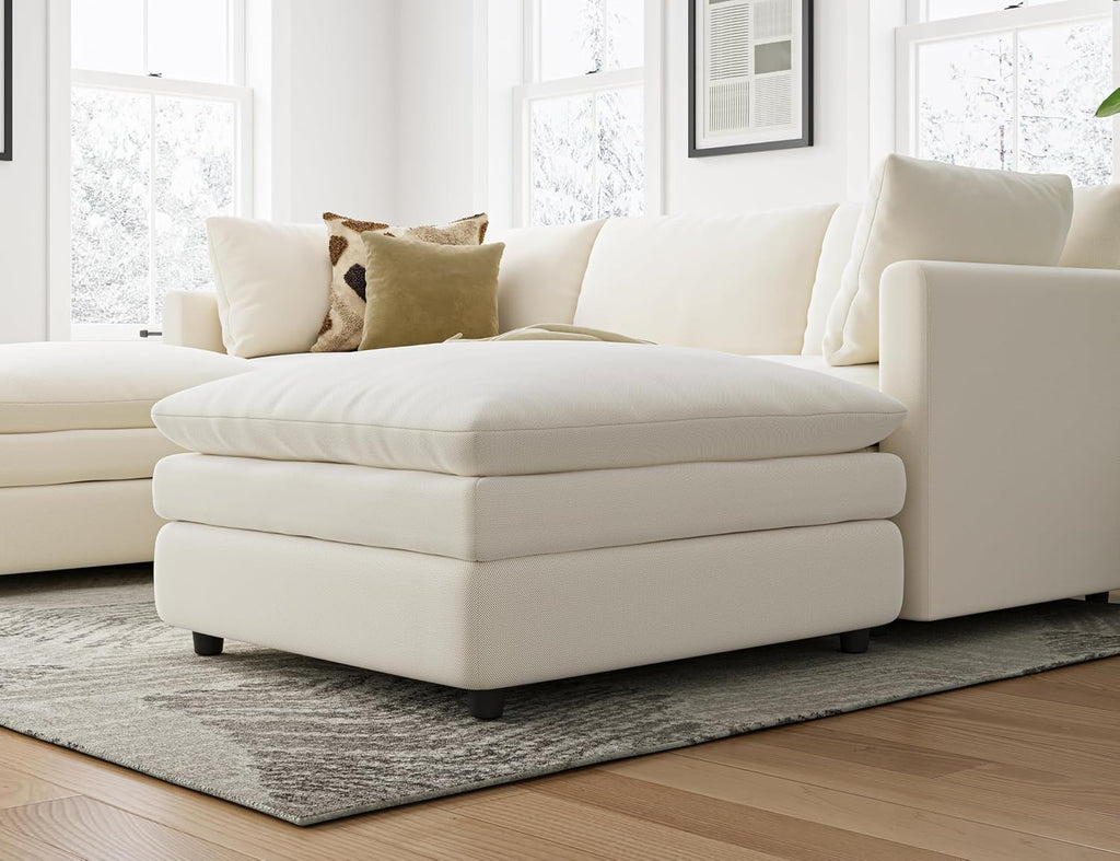 Sectional Couches for Living Room U Shaped Cloud Couch with Ottoman Deep Plush 5 Seats Sofa Modern Sofa for Apartment