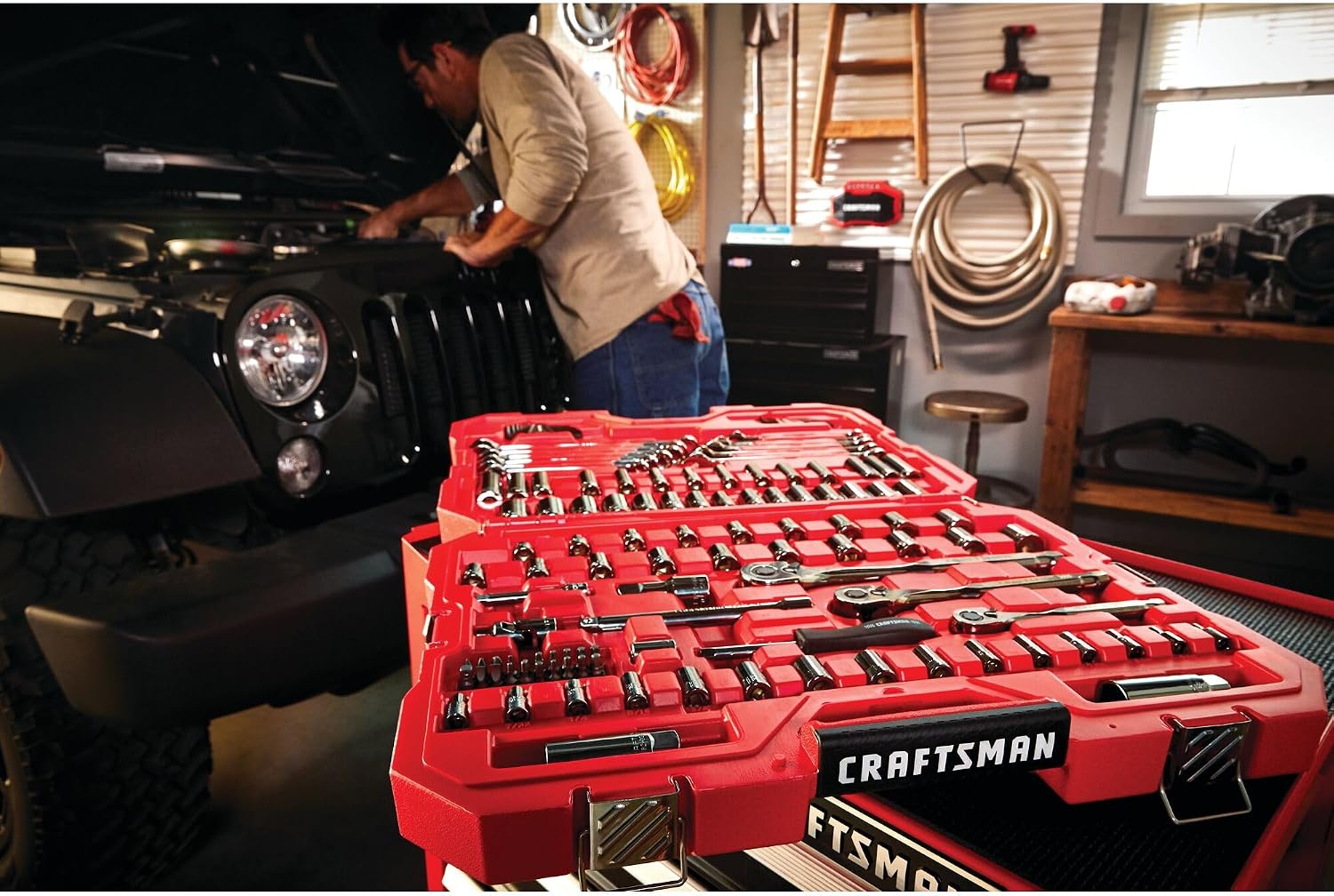 CRAFTSMAN Mechanics Tool Set, 1/4' & 3/8' & 1/2' Drive, SAE/Metric, 121 Piece (CMMT12033)