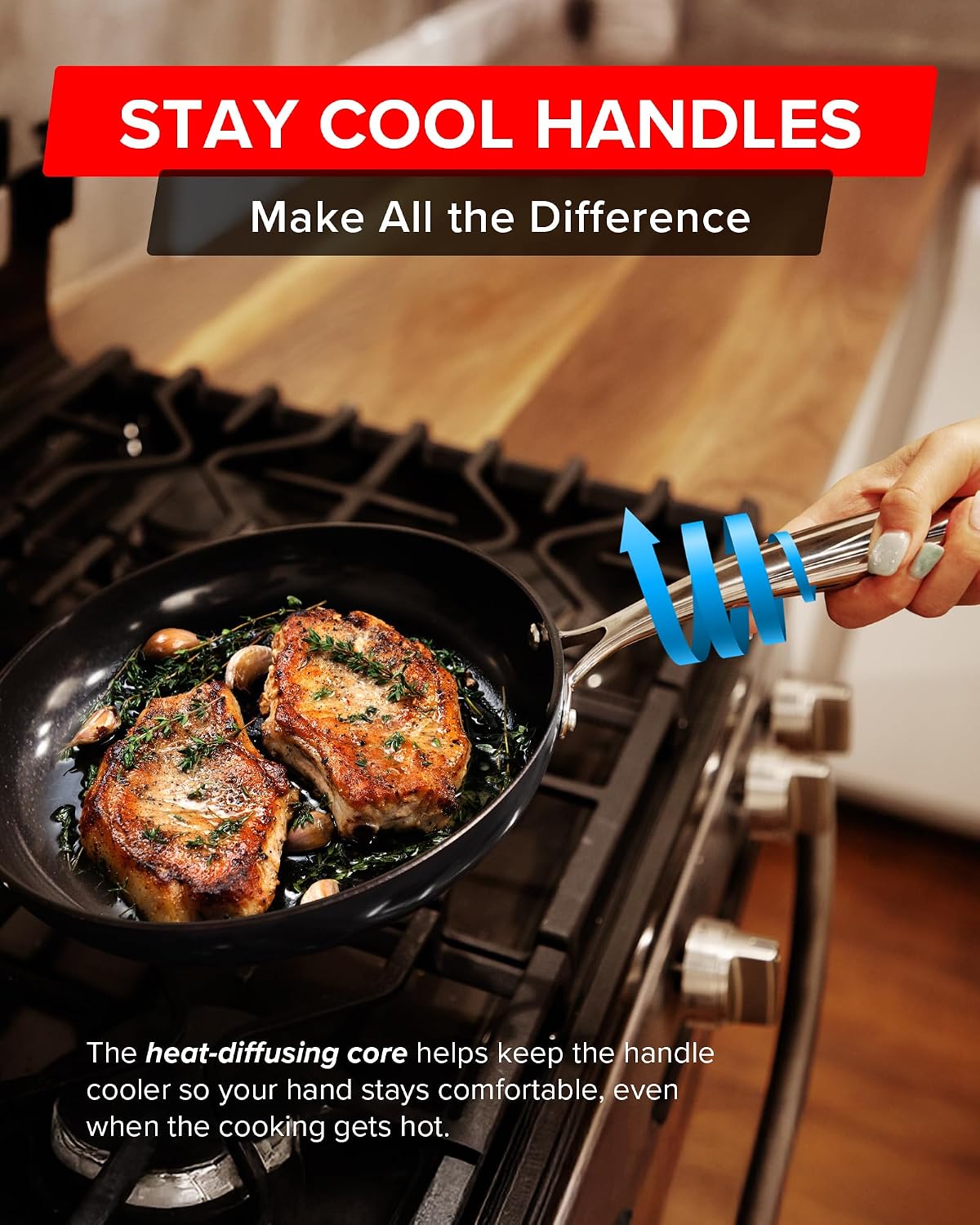 Nuwave Lux 13-Piece Premium Cookware Collection, Next-Generation G11 Duralon Blue Ceramic Nonstick, Ultra Durable, PFAS-Free, Lightweight & Works on All Cooktops