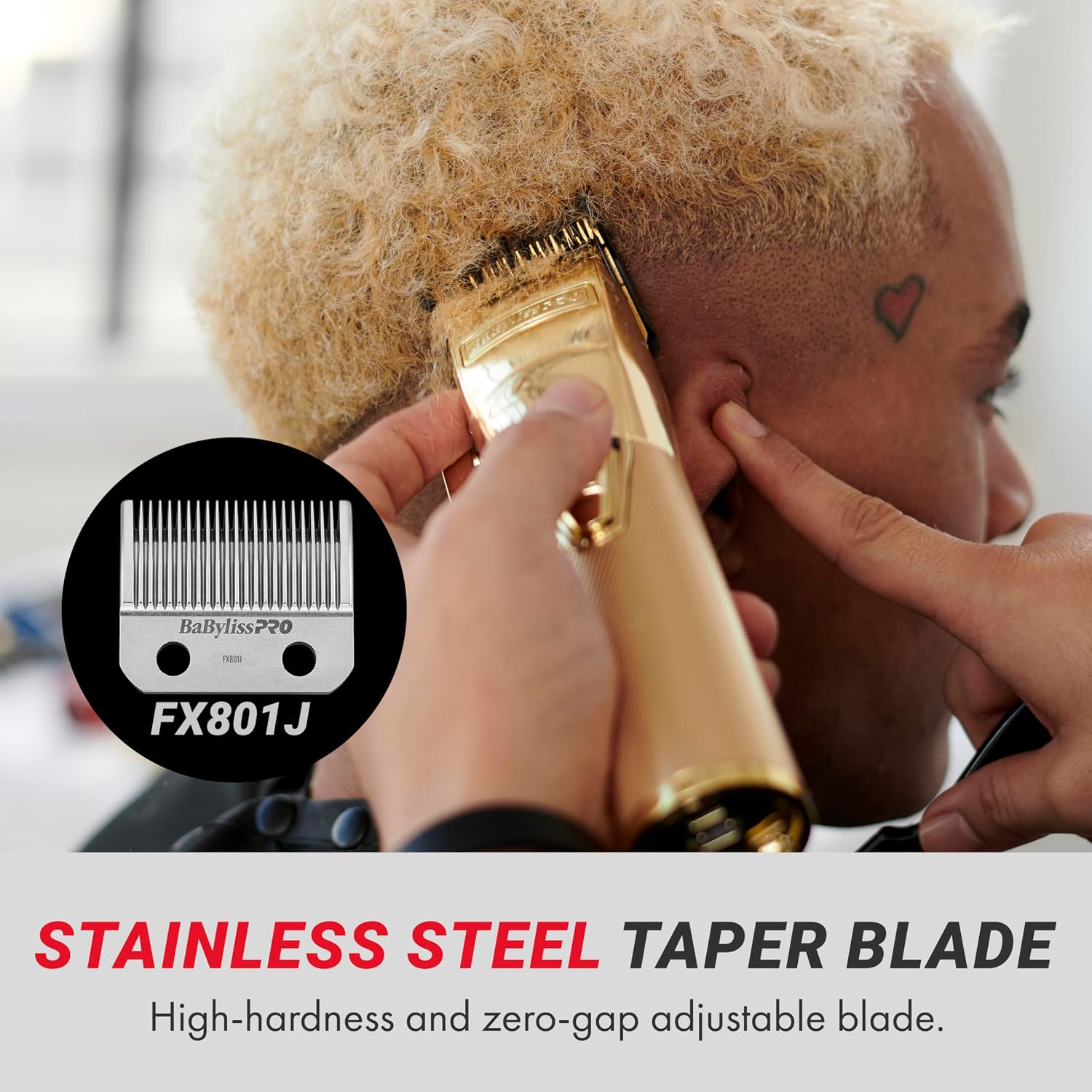 BaBylissPRO FX+ Professional Barber Cord/Cordless Hair Clippers for Men, All Metal, Lithium Battery with 3-Hour Runtime
