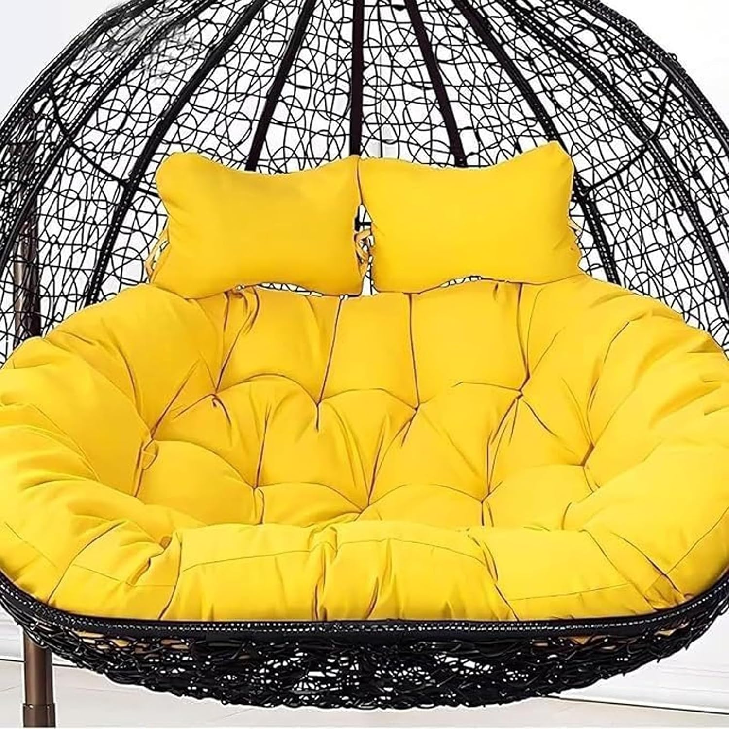 Egg Chair Swing Cushion, 2 Person Hanging Egg Chair Cushion Replacement, Double Hanging Basket Chair Cushion, Hanging Hammock Chair Cushion(B,130 * 110cm/51 * 43in)