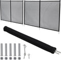GarveeLife Pool Fence 4 ft x 12 ft, 320GSM Teslin Mesh with Stainless Steel Frame for Inground/Above Ground Pools, Swimming Pool Fence for Backyard Garden Pool Safety