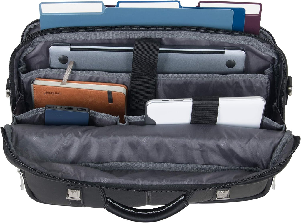 Kenneth Cole REACTION Show Business 16' Colombian Leather Business Laptop Portfolio Messenger Bag