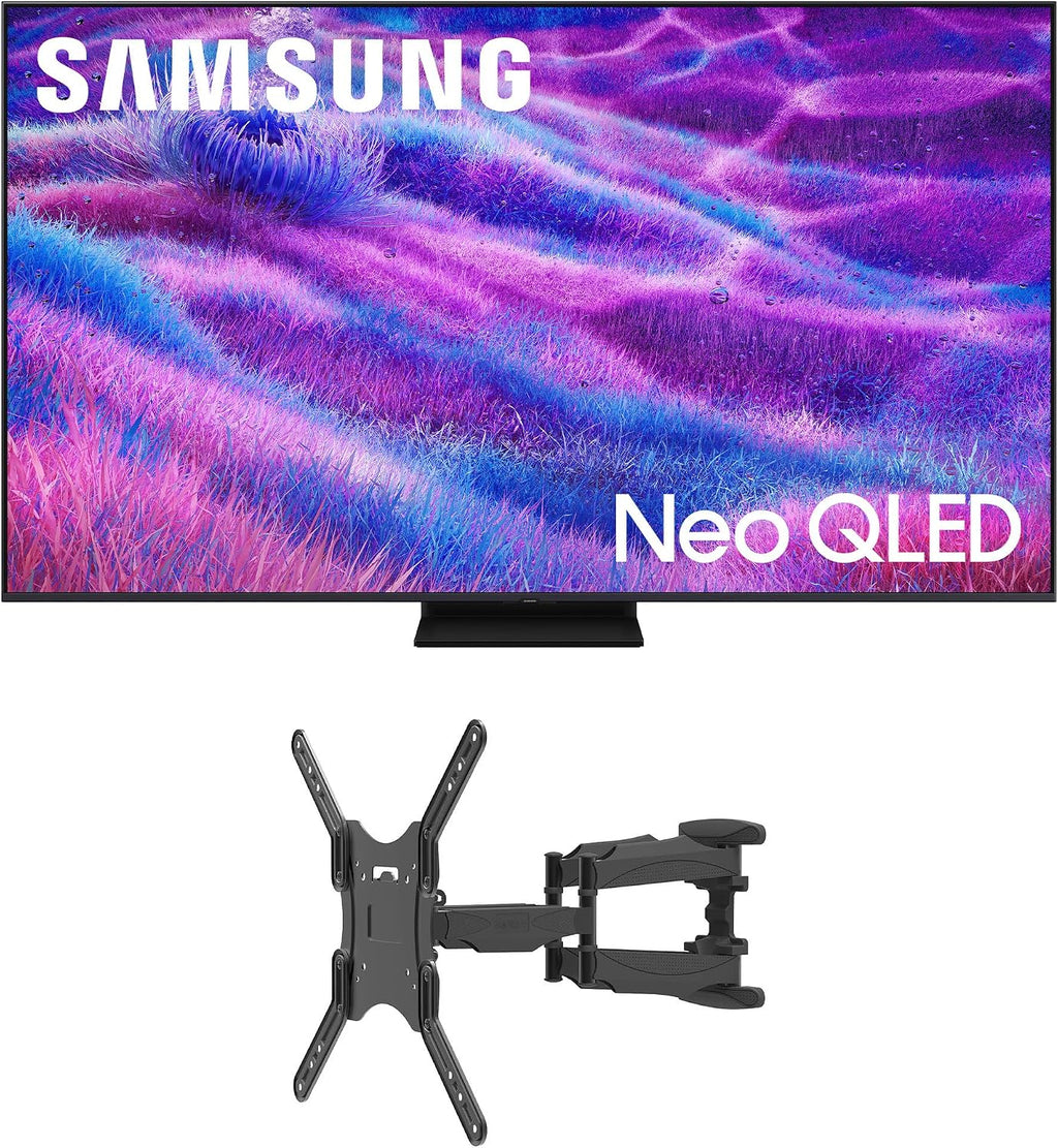 Samsung QN55QN80FAFXZA 55 Inch Neo QLED QN80F Series Supreme UHD 4K TV with a Kanto M600 Full Motion Mount (2025)