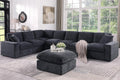 Ball & Cast 146' Oversized Modular L-Shaped Sectional Sofa,Large Chenille Upholstered Couch 8 Seat with Movable Ottoman&2 Pillows,Comfty Sectionals W/Wide Armrest&Deep Seat,for Living Room,Dark Gray