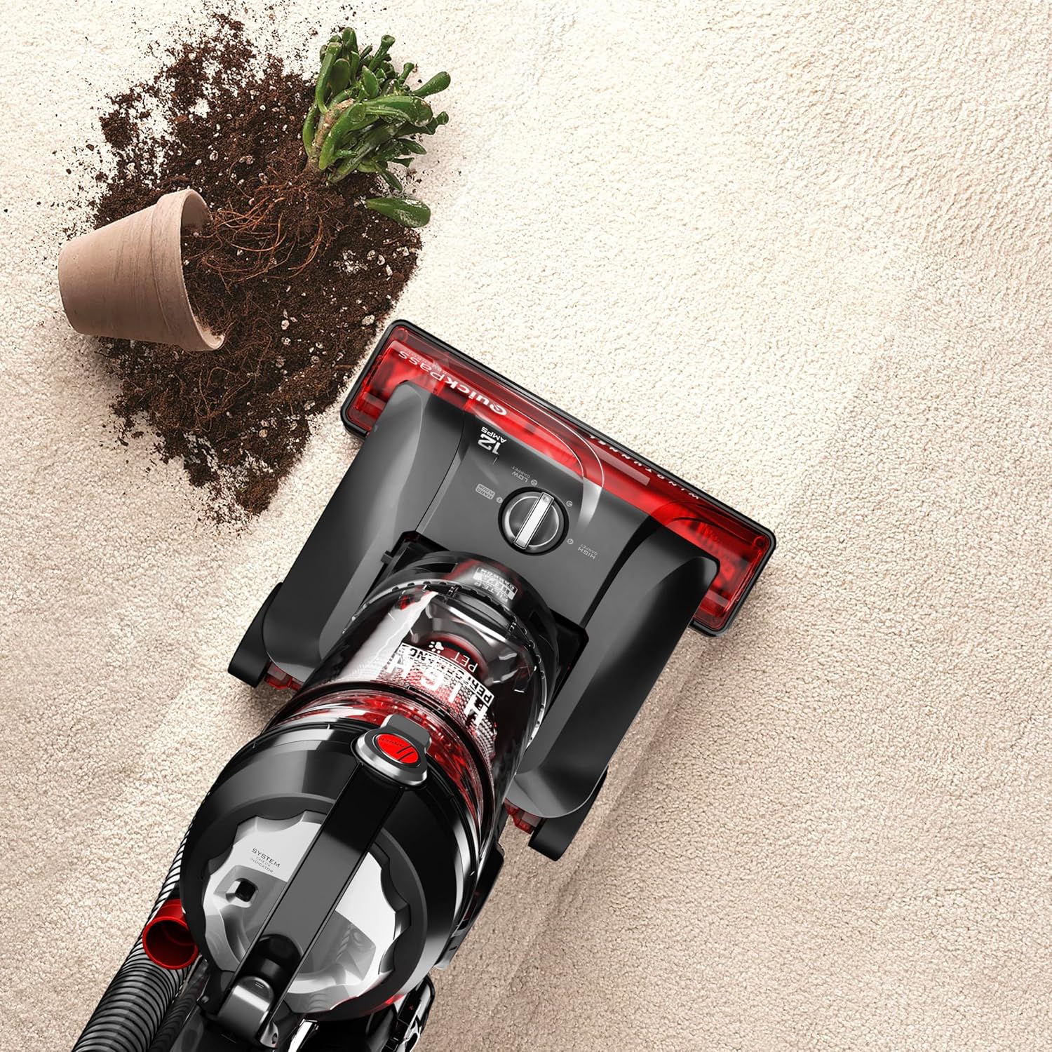 Hoover WindTunnel 3 High Performance Pet Bagless Vacuum Cleaner, Corded Upright Vac, HEPA Media Filtration, Quick Pass Brushroll, Corded Vacuum Cleaners for Home Use