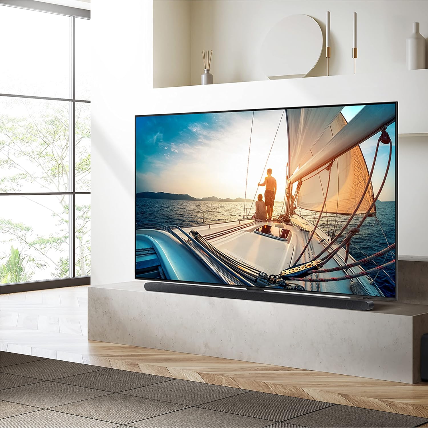 Samsung 75-Inch Class Neo QLED 4K QN90C Series Neo Quantum HDR+, Dolby Atmos, Anti-Glare, Gaming Hub, Smart TV with Alexa Built-in (QN75QN90CAFXZA, 2023 Model) (Renewed)