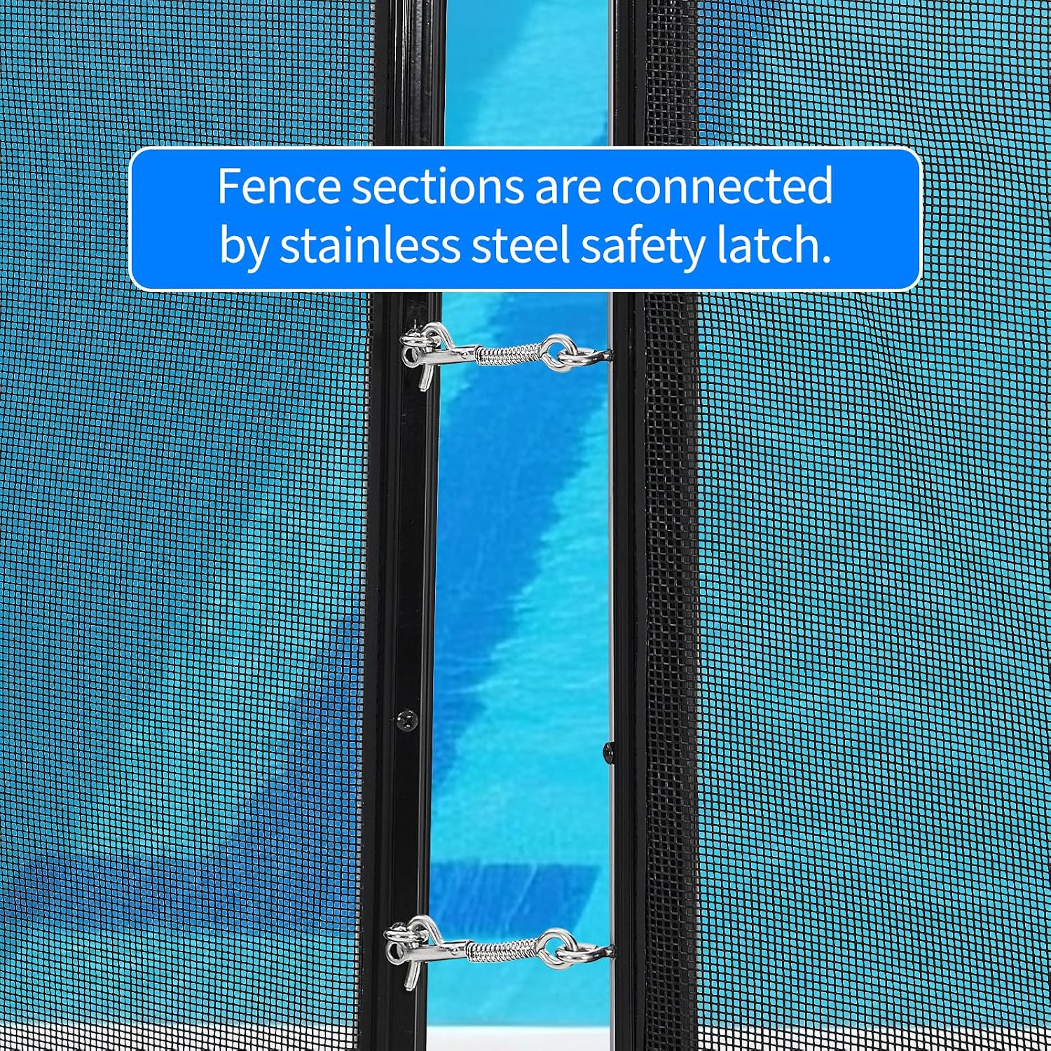 GarveeLife Pool Fence 4 ft x 108 ft, 320GSM Teslin Mesh with Stainless Steel Frame for Inground/Above Ground Pools, Swimming Pool Fence for Backyard Garden Pool Safety