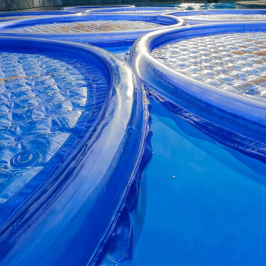 Solar Sun Rings 60-Inch UV Resistant Solar Pool Heater with Water Anchors │ Sunburst │ Above Ground & Inground Pools │ 3-Pack