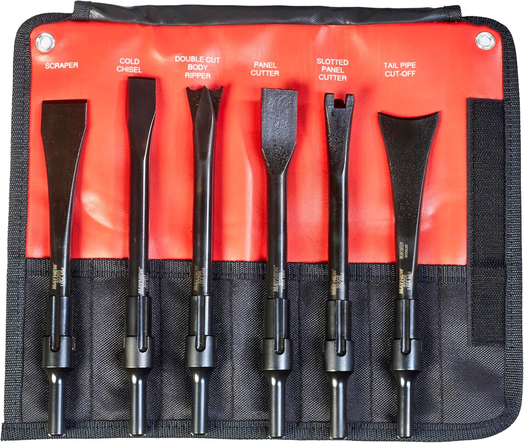 Mayhew Tools 32200 Pneumatic Tool Set, 6-Piece Non-Turning, Black Oxide Finish