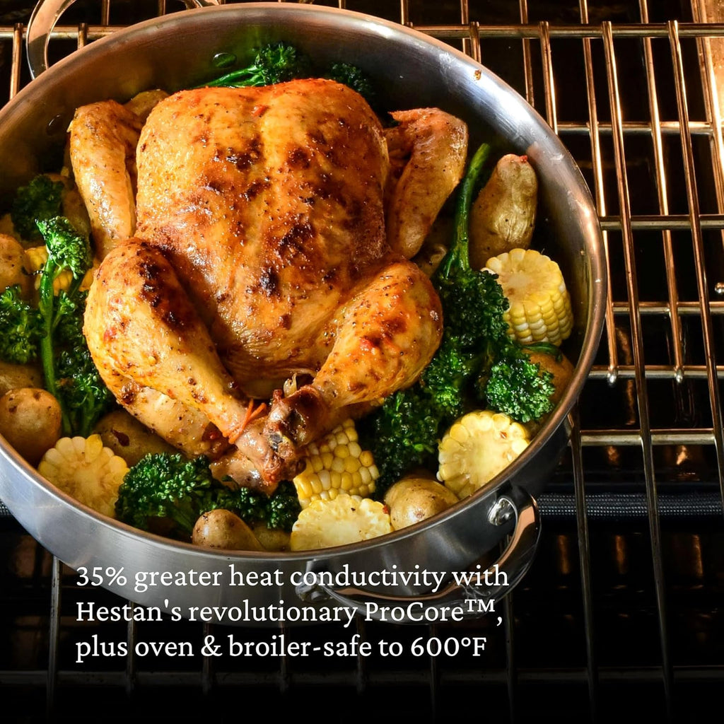 Thomas Keller Insignia by Hestan - Stainless Steel 9 Quart Rondeau, Induction Cooktop Compatible
