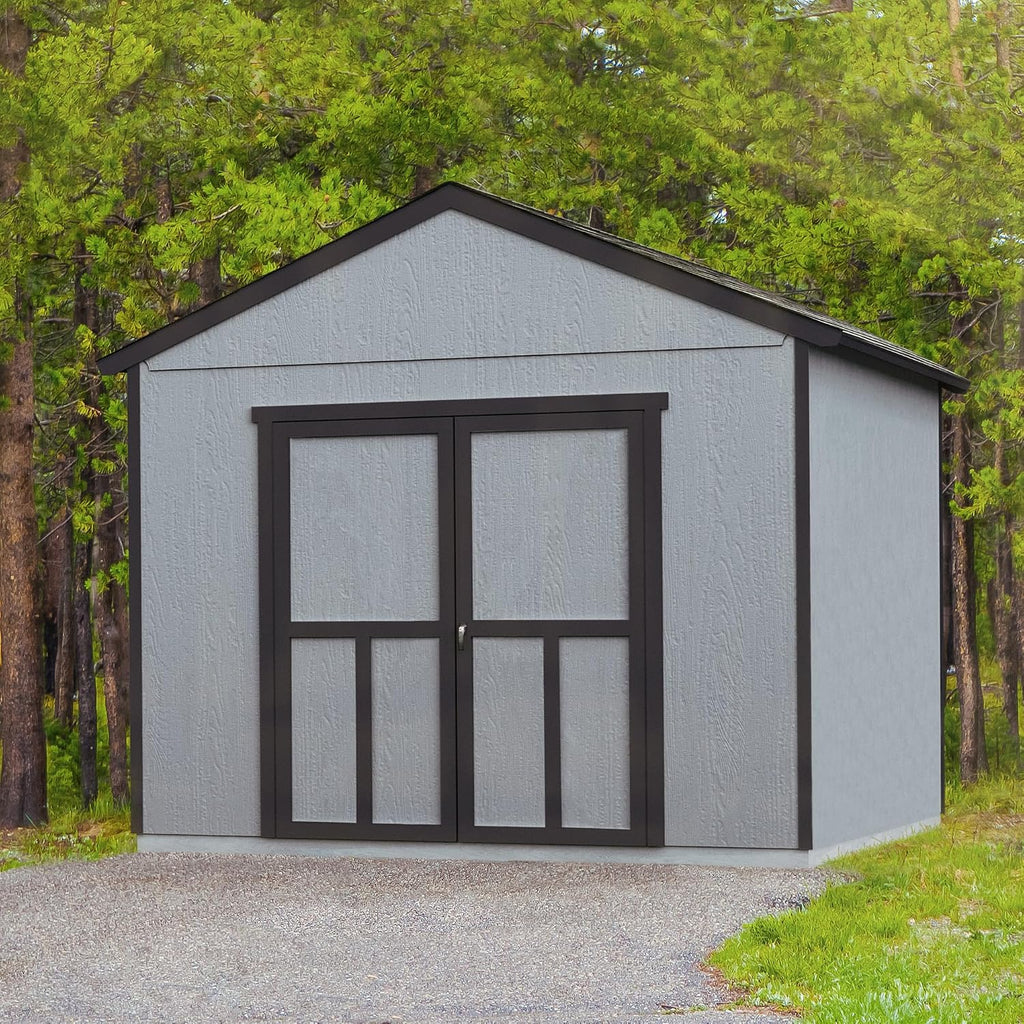 Handy Home Products Astoria 12x12 Do-It-Yourself Wooden Storage Shed- Does not Include Floor kit, Paint, or Roofing Shingles