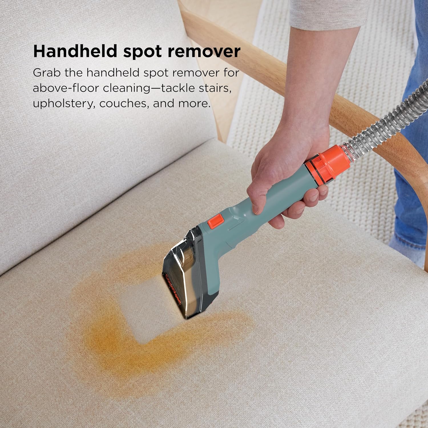 Shark CarpetXpert | Upright Carpet, Area Rug & Upholstery Cleaner | Carpet Shampooer with Handheld Spot & Stain Eliminator | 3 Cleaning Tools | Slate Green | EX151