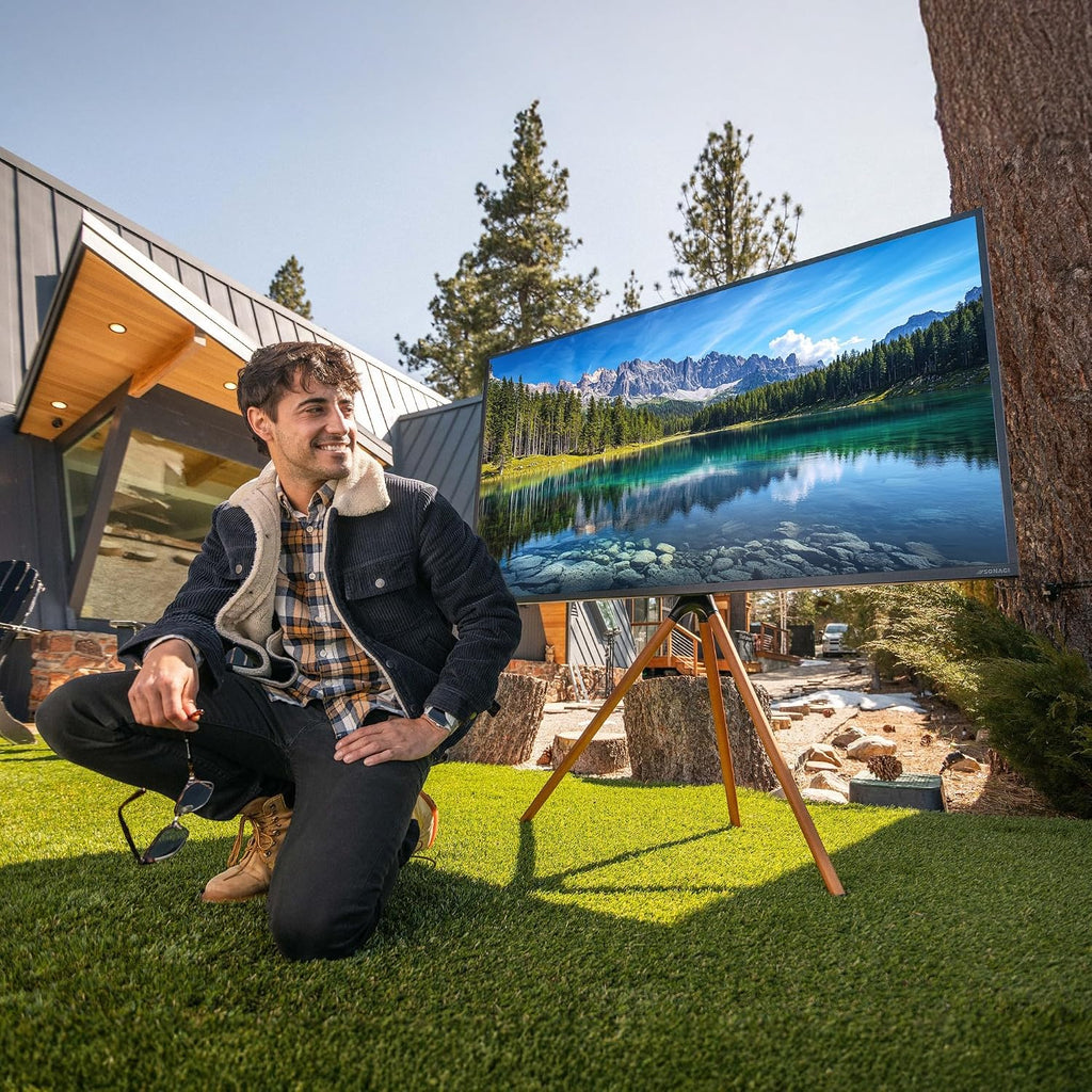 SONAGI Helios 65' Outdoor TV - Anti-Glare, IP65 Water, Dust Resistant Television with 1000-Nit Brightness for Direct Sun All Weather Viewing - Weatherproof 4K UHD Smart TV for Patio and Outside