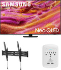 Samsung QN65QN90FAFXZA 65 Inch Neo QLED 4K QN90F Vision AI Smart TV with a Walts TILT-MOUNT-43-90 Large/XL Tilt Mount and Amber Protection 3-Outlet-Surge Surge Protector (2025)