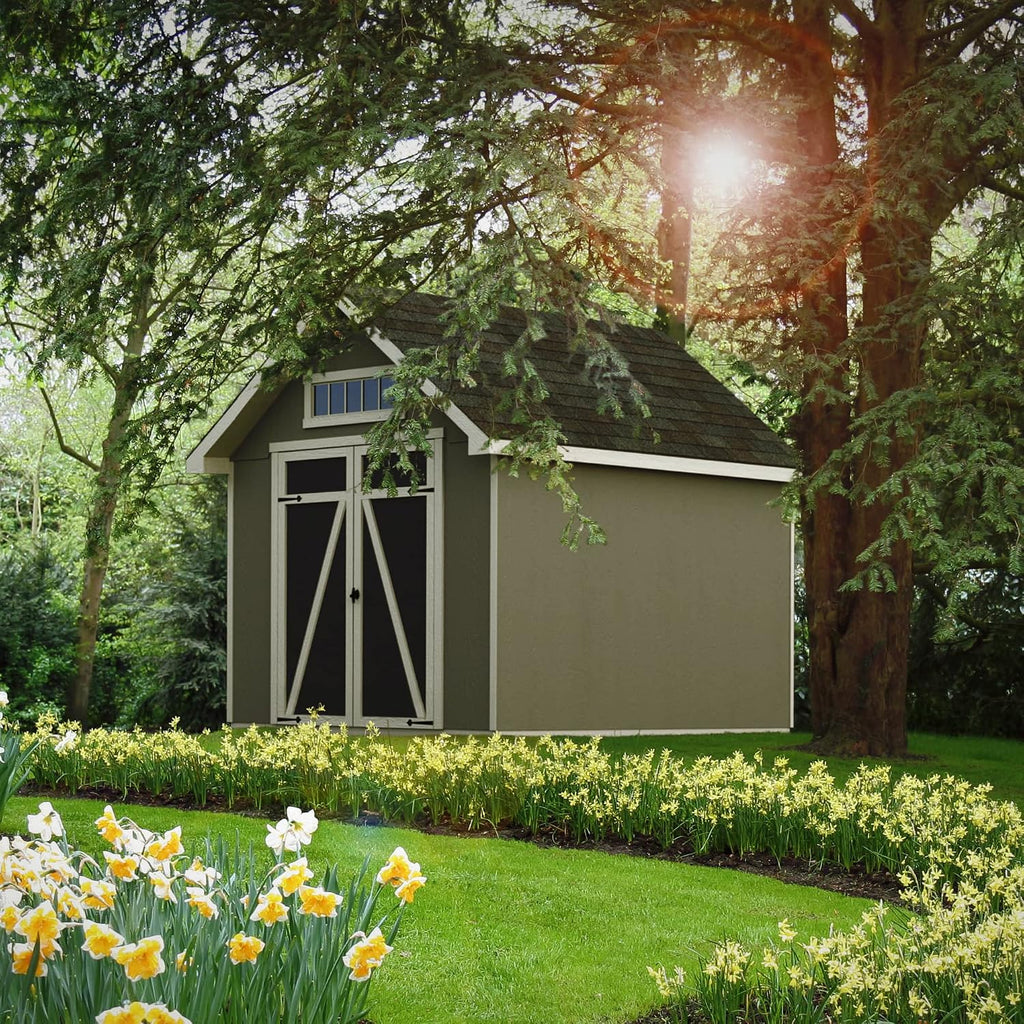 Handy Home Products Trident 8x12 Do-it-Yourself Wooden Storage Shed- does not include floor kit, paint, or roofing shingles (Amazon Exclusive)