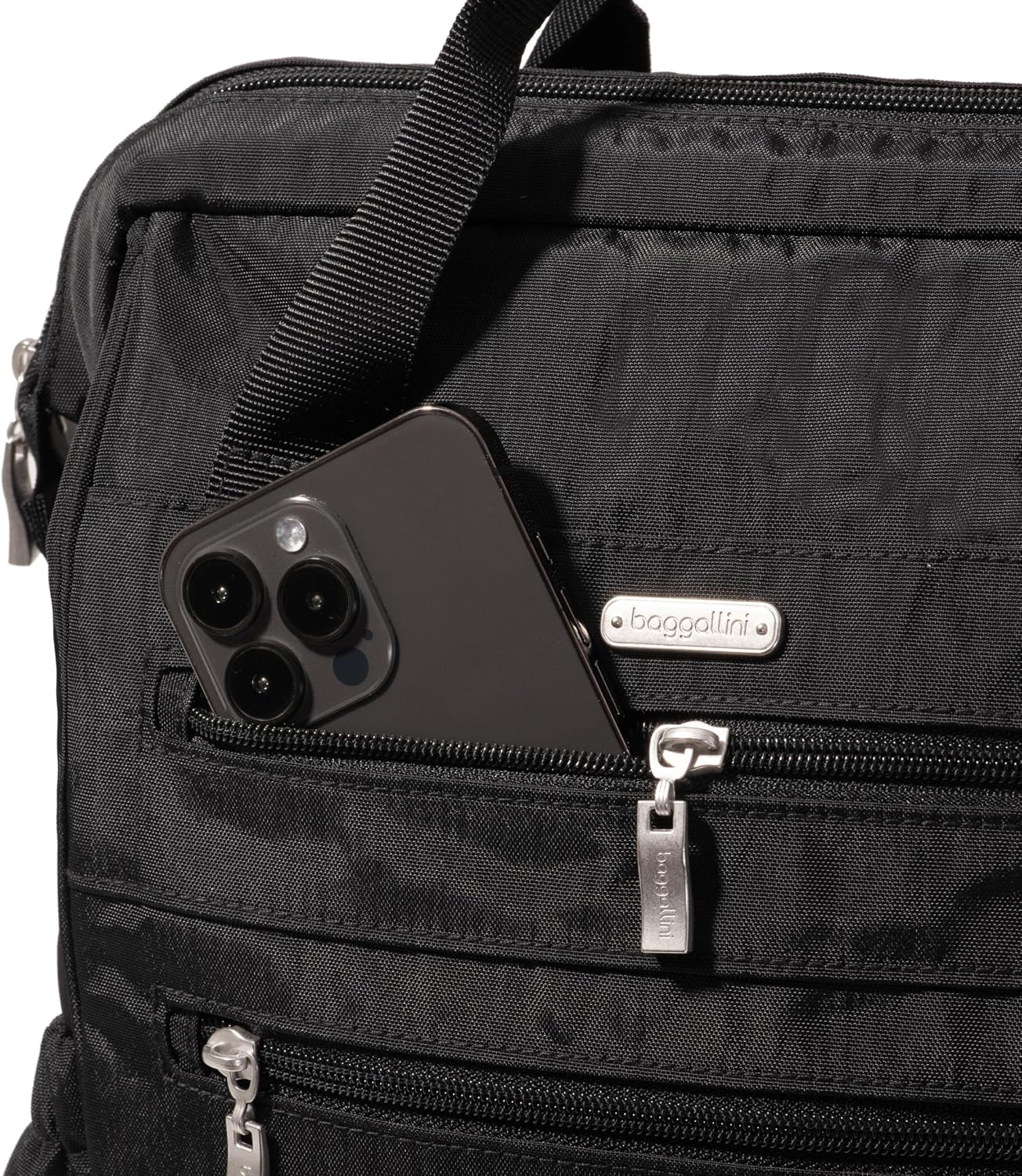 Baggallini City Scape Backpack - 15'x11' Lightweight Work Travel Bag w/Luggage Sleeve & RFID