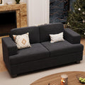 YOUDENOVA Sofa, 63' Comfy Loveseat Sofa with Deep Seats, Couch for Living Room, Modern Sleeper Couch, Dark Grey Chenille