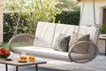 YITAHOME Hanging Porch Swing Chair Sits 3 People, Beige