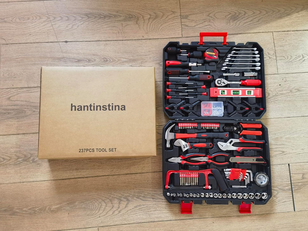 237 Piece Tools Set Professional All-in-One Home Tool Kit with Plastic Toolbox for College, General Household and Repair Set