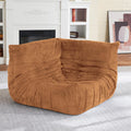 HABUTWAY Bean Bag Chair, Memory Foam Bean Bag Chairs for Adults, Fireside Corner Chair Lazy Floor Corner Sofa for Living Room, Bedroom, Dorm, Office (Brown)