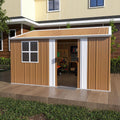 Montary 10X12 FT Outdoor Storage Shed with Windows, Lockable Door & Ventilation - Weatherproof Metal Garden Shed, Outdoor Tool Storage House for Backyard, Lawn, Patio,Yard