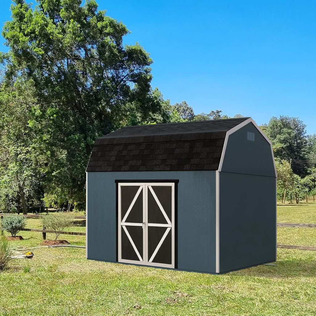 Handy Home Products Braymore 10x18 Do-It-Yourself Wooden Storage Shed- Does not Include Floor kit, Paint, or Roofing Shingles