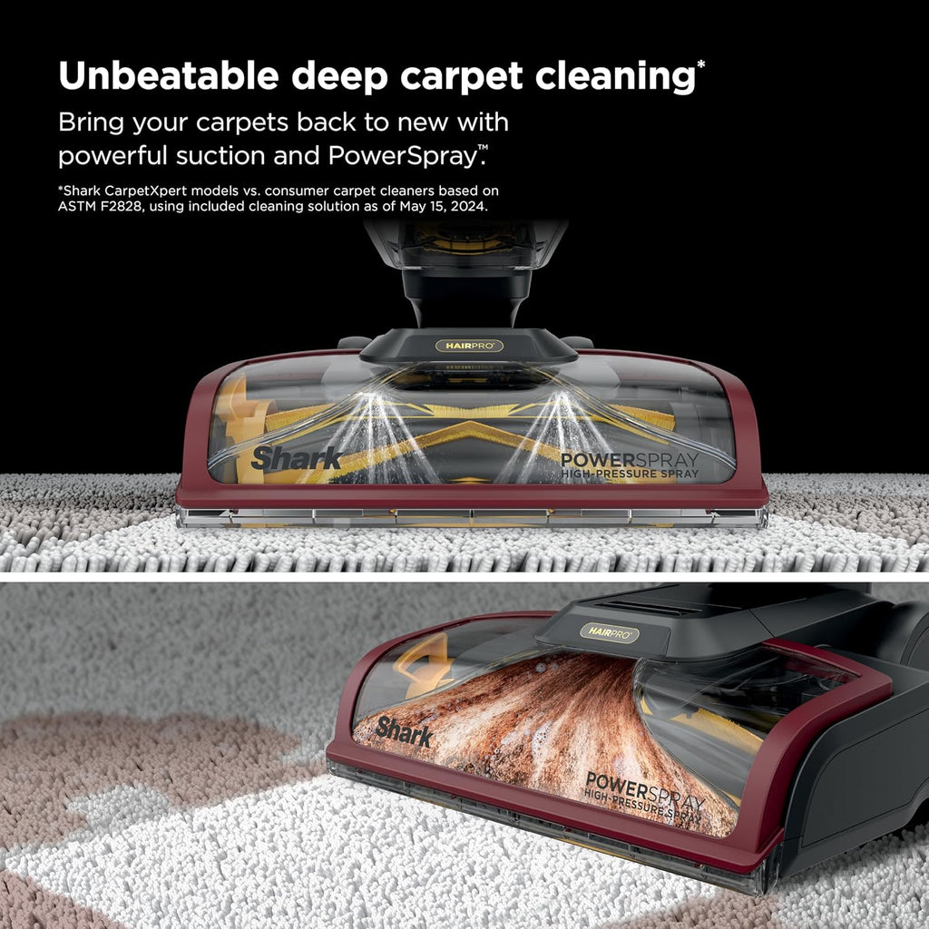 Shark CarpetXpert HairPro | Upright Carpet & Area Rug Cleaner | Carpet Shampooer | Perfect for Pets, Hair Pickup & Tough Odor Removal | Magenta | EX221BRN