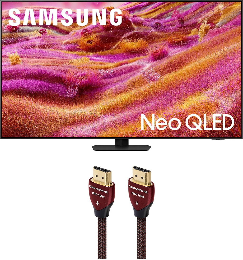 Samsung QN75QN90FAFXZA 75 Inch Neo QLED 4K QN90F Vision AI Smart TV with an AudioQuest Cinnamon 48 2.25M 8K-10K 48Gbps HDMI Digital Cable (2025)