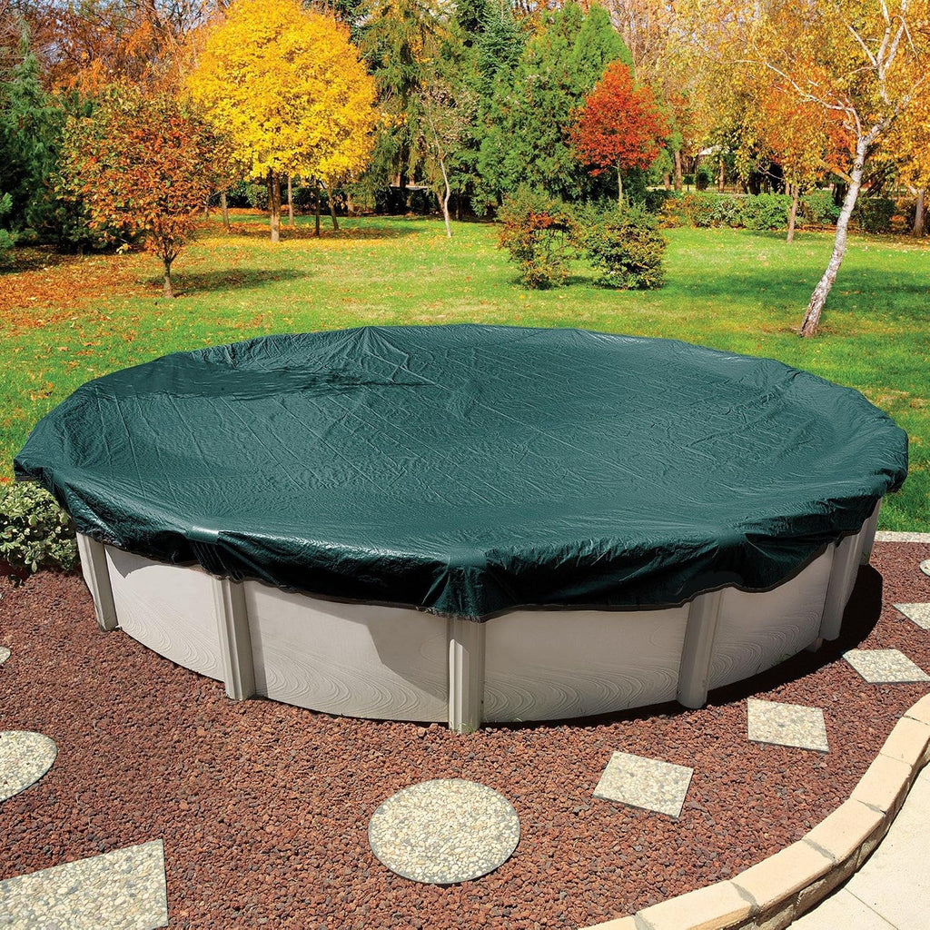 In The Swim 30 Ft Round Polar Plus Above Ground Pool Winter Cover - Heavy-Duty - 12 Year Year Warranty, UV-Resistant Tarp with Cable & Winch for Cold Weather Protection