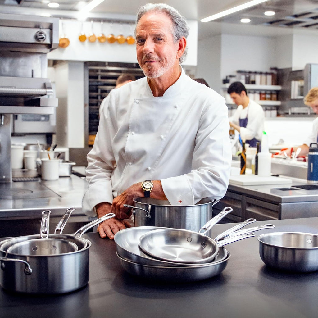 Thomas Keller Insignia by Hestan - Stainless Steel Frying Pan Set, Induction Cooktop Compatible, 11'' & 12.5''