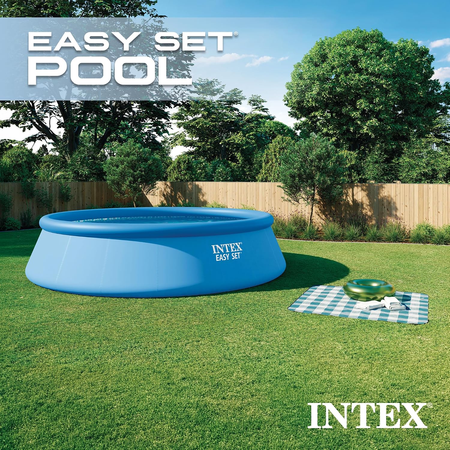 Round Above Ground Swimming Pool Set w/ Cleaning Maintenance Swimming Pool Kit