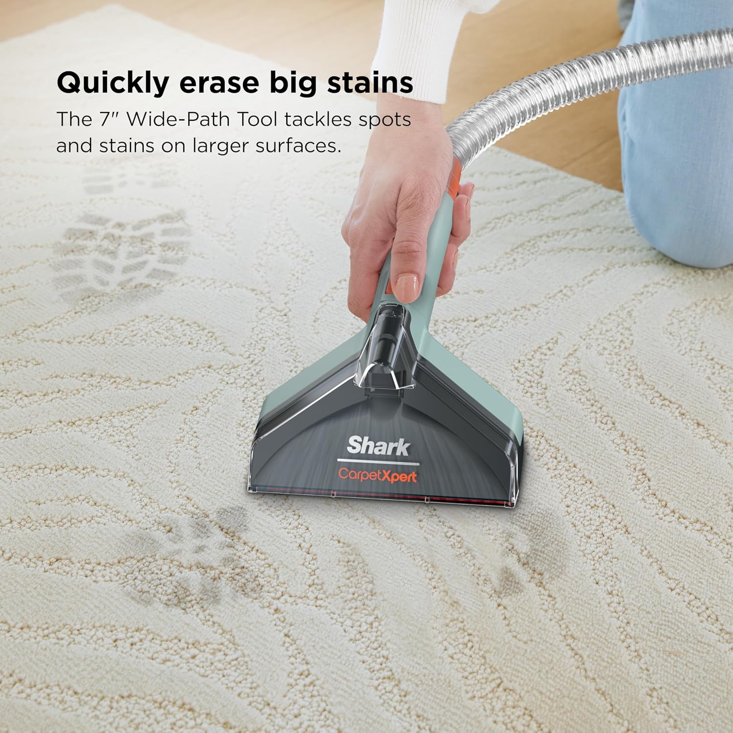 Shark CarpetXpert | Upright Carpet, Area Rug & Upholstery Cleaner | Carpet Shampooer with Handheld Spot & Stain Eliminator | 3 Cleaning Tools | Slate Green | EX151