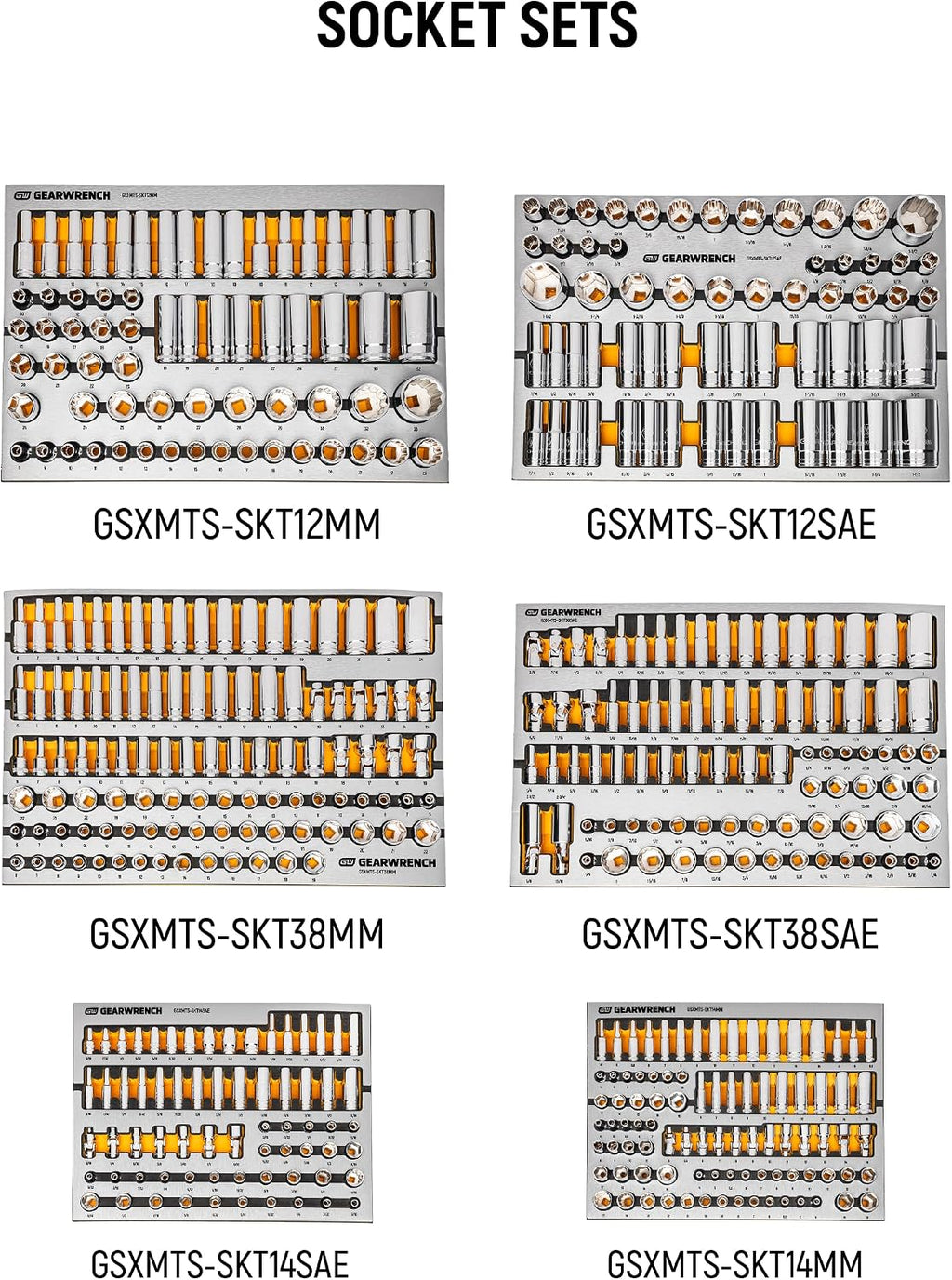 GEARWRENCH 873 Piece Master Mechanics Tool Set in Premium Modular Foam Trays with GSX Mobile Tool Storage | MEGAMOD873