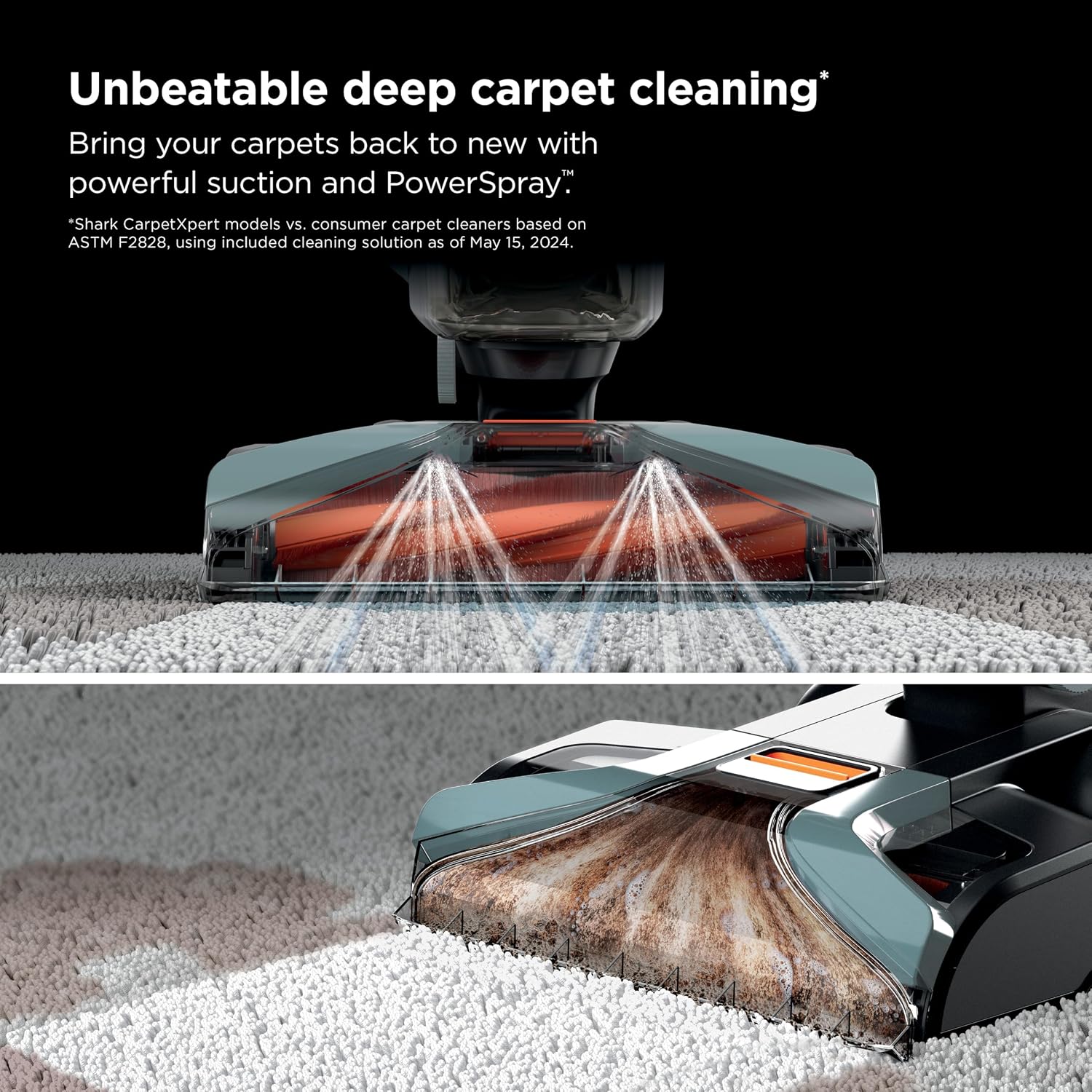 Shark CarpetXpert | Upright Carpet, Area Rug & Upholstery Cleaner | Carpet Shampooer with Handheld Spot & Stain Eliminator | 3 Cleaning Tools | Slate Green | EX151