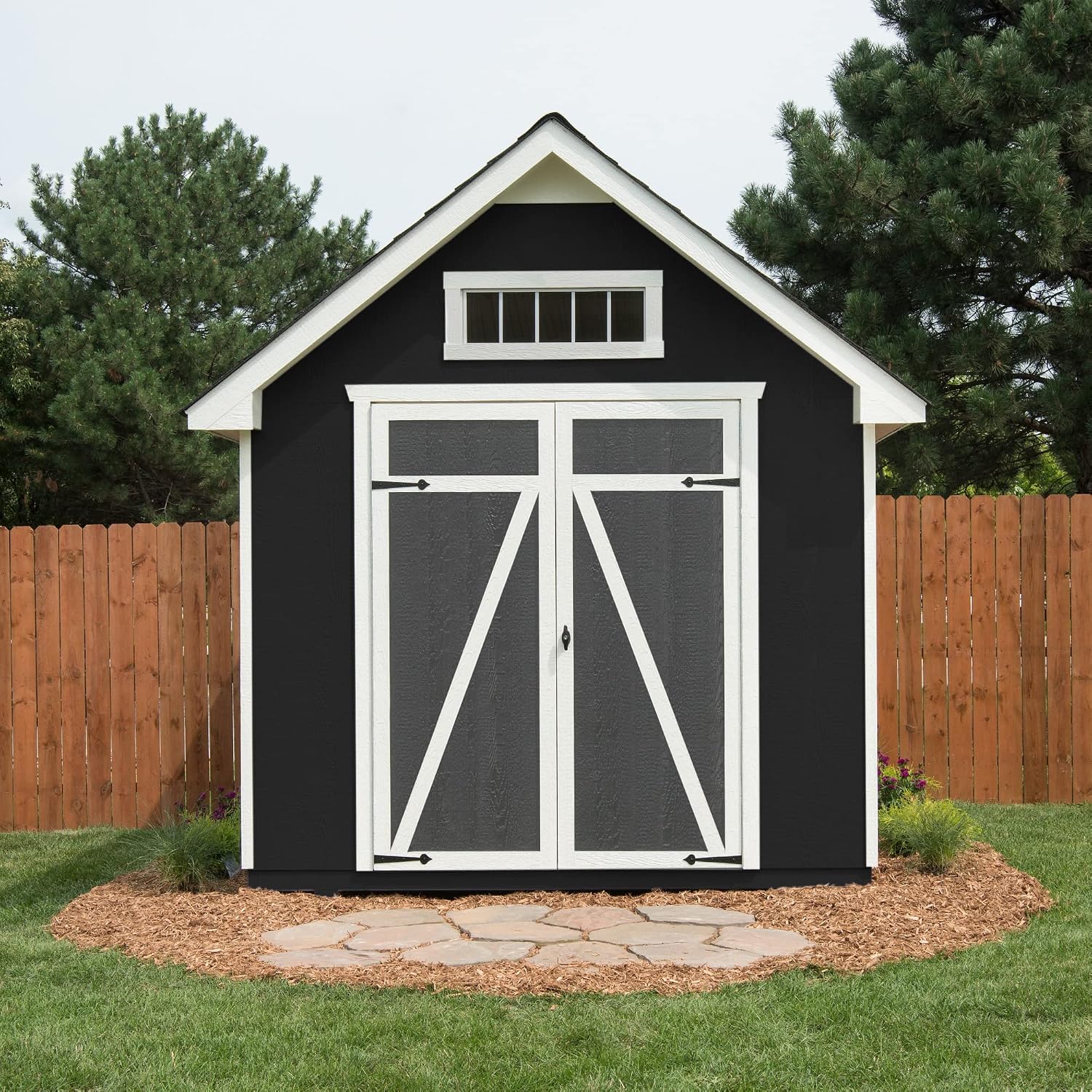 Handy Home Products Trident 8x12 Do-it-Yourself Wooden Storage Shed- does not include floor kit, paint, or roofing shingles (Amazon Exclusive)