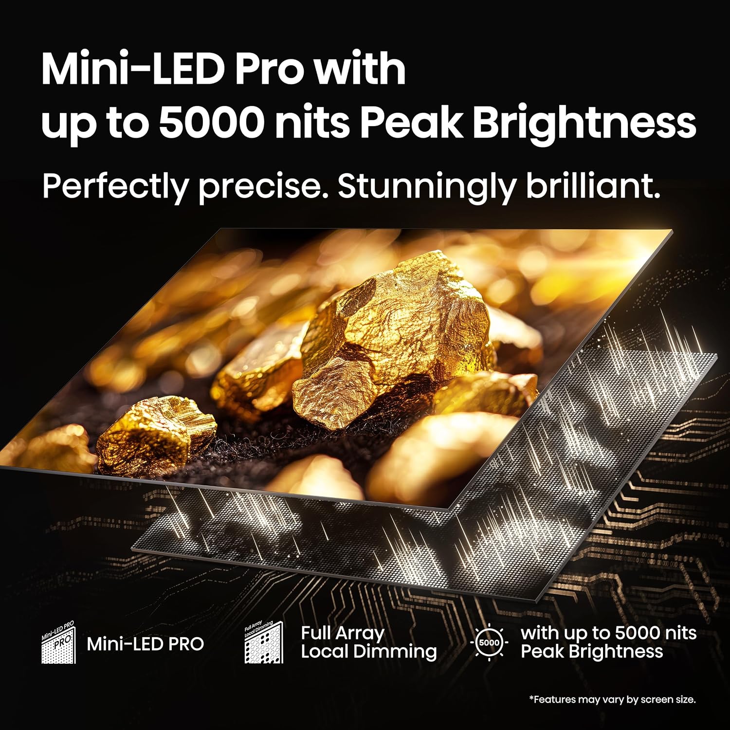Hisense 100' U8 Mini-LED ULED 4K UHD Google Smart TV (100U8QG, 2025 Model) - QLED, Native 165Hz, VRR 288, Up to 5000 Nits, HDR10+, Dolby Vision IQ · Atmos, IMAX Enhanced, 4.1.2 Ch Surround (Renewed)
