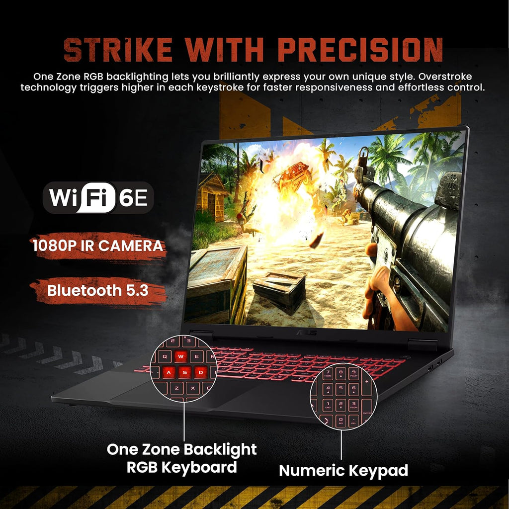 ASUS TUF A18 18' WUXGA 144Hz Gaming Laptop, AMD Ryzen 7 260, NVIDIA GeForce RTX 5060, 64GB DDR5, 2TB SSD, RGB Backlit Keyboard, Copilot, FHD IR Camera, Wi-Fi 6E, Win 11, Gray, 1TB Docking Station Set