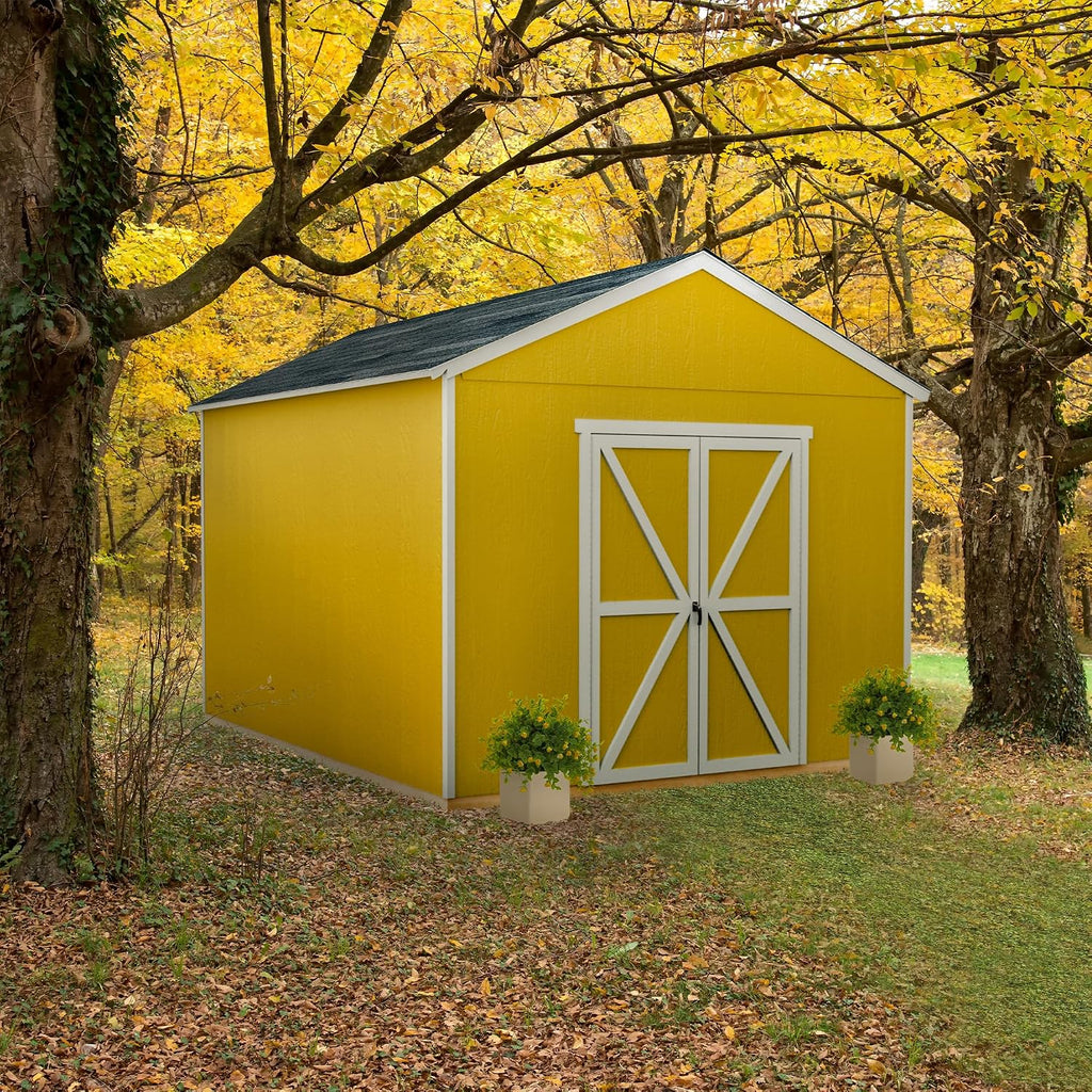 Handy Home Products Astoria 12x12 Do-It-Yourself Wooden Storage Shed- Does not Include Floor kit, Paint, or Roofing Shingles