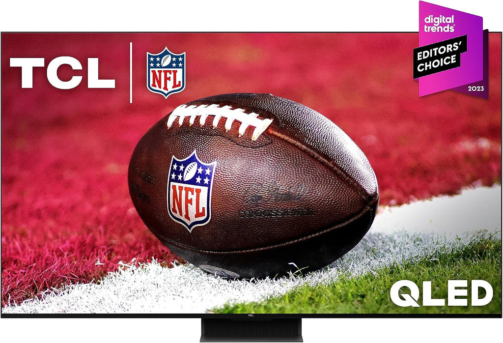 TCL 85-Inch QM8 QLED 4K Smart Mini LED TV with Google TV (85QM850G, 2023 Model) Dolby Vision, Dolby Atmos, HDR Ultra, Game Accelerator up to 240Hz, Voice Remote, Works with Alexa, Streaming Television